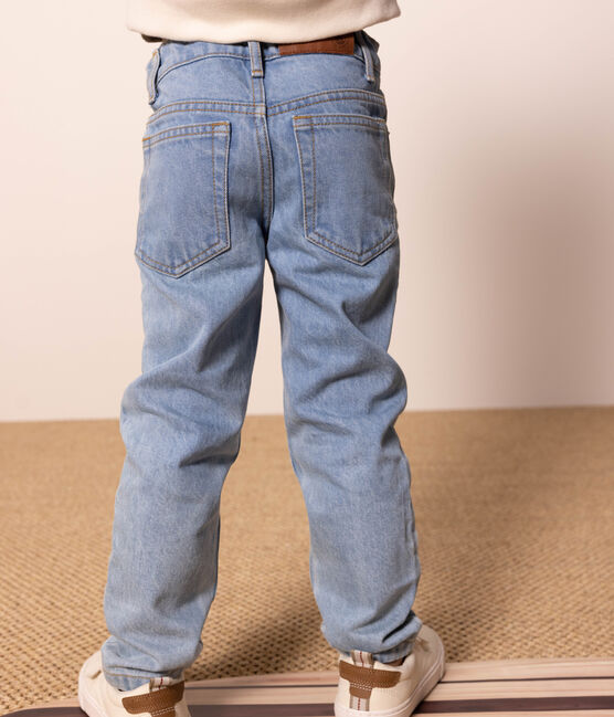 Boys' Straight-Fit Denim Trousers ULTRA BLEACH