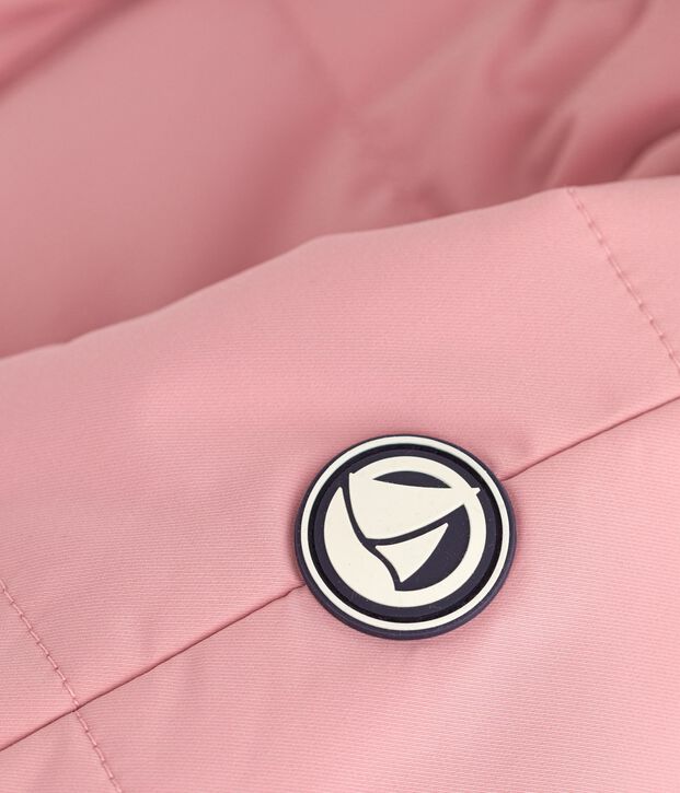 Babies' polyester snowsuit pink