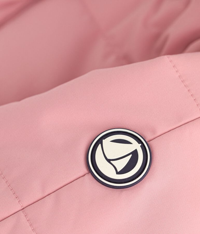 Babies' polyester snowsuit pink