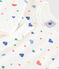 Children's heart-print velour pyjamas MARSHMALLOW white/MULTICO white