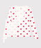 Women's Organic Cotton Wrapover Cardigan MARSHMALLOW white/TERKUIT red