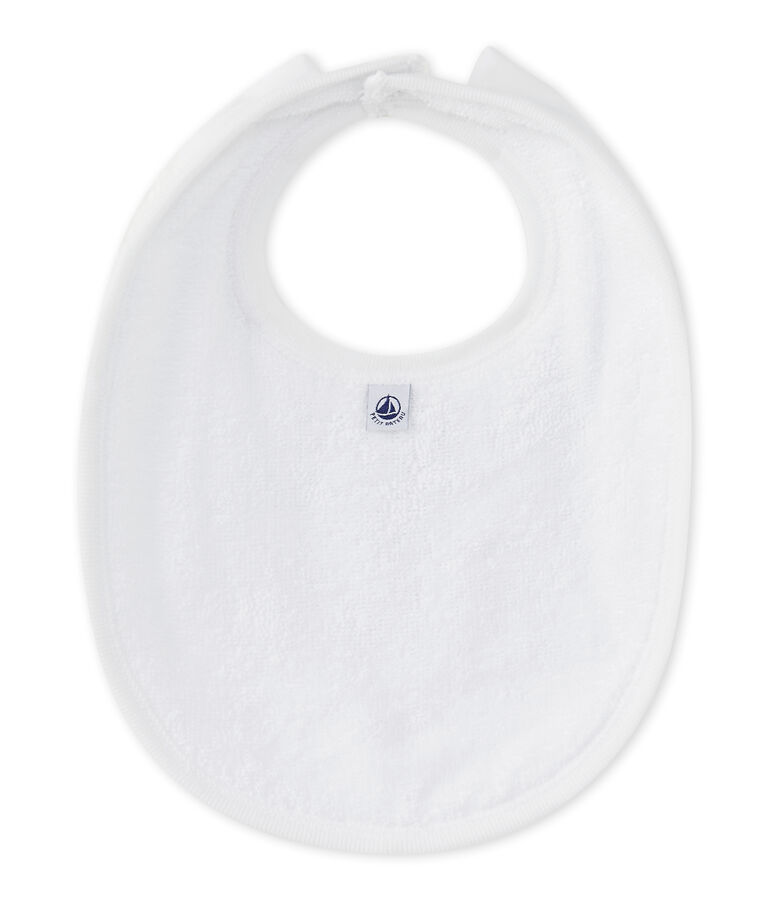 Baby boys' lined bib FRAICHEUR blue/ECUME white