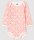 Baby girls' long-sleeved bodysuit