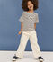 Girls' Short-Sleeved Cotton T-Shirt AVALANCHE white/MEDIEVAL