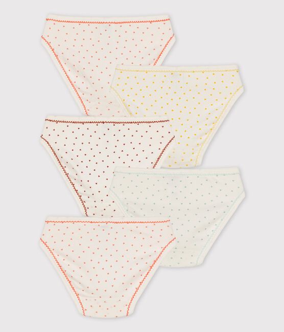 Girls' Mini Hearts Cotton Briefs - 5-Pack variante 1