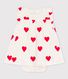 Babies' Organic Cotton Heart Print Dress With Bodysuit