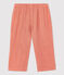 Babies' Organic Cotton Gauze Trousers PAPAYE pink