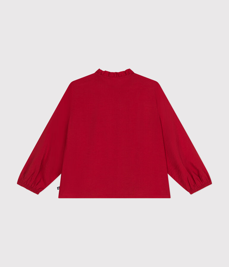 Girls' long sleeved blouse red