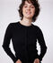 Women's plain cotton cardigan BLACK black