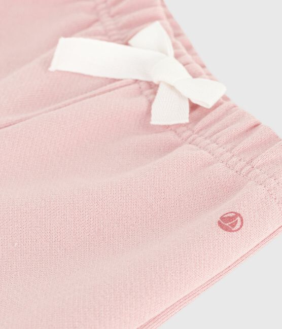 Babies' plain cotton trousers JOLI pink