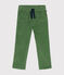 Boys' straight-fit corduroy trousers PALMERAIE green