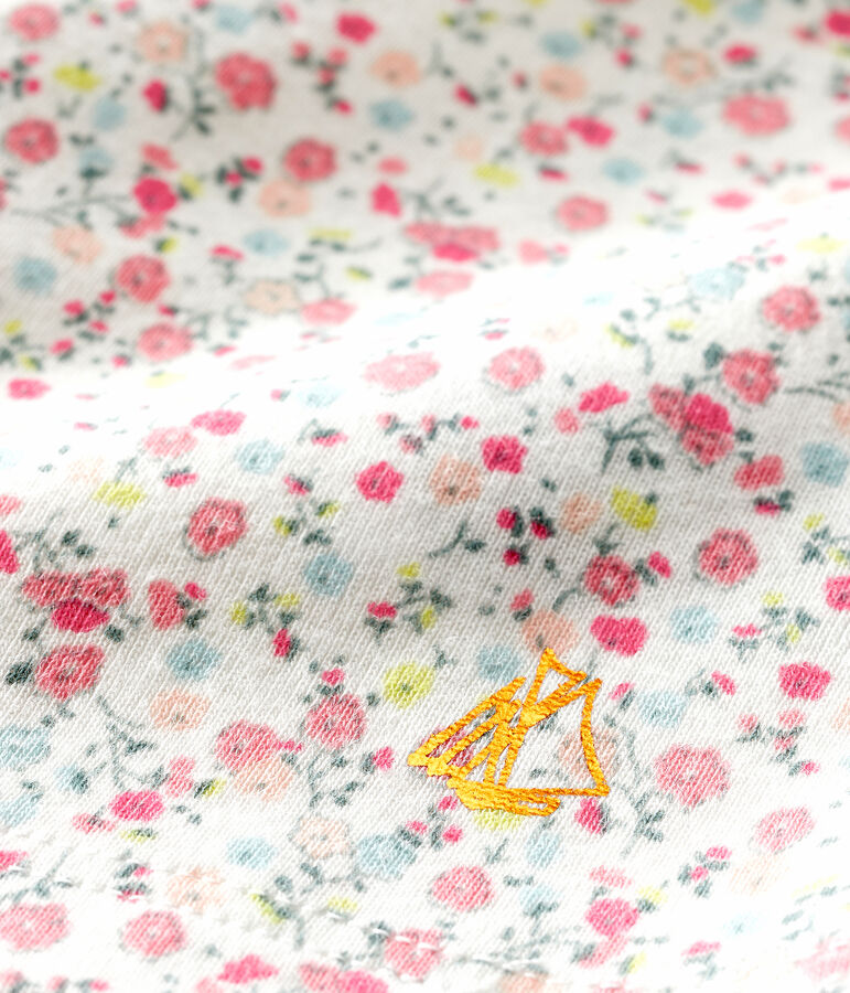 Baby Girls' Short-Sleeved Print Blouse white/multicolor