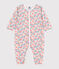 Babies' printed cotton footless pyjama suit MARSHMALLOW white/MULTICO white