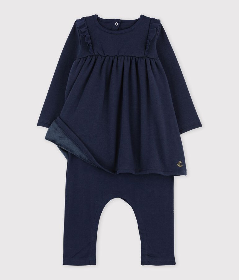 Baby Girls' Velour Knit Dress/Leggings blue