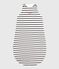 Baby sleeping bag in cotton TOG 2 MARSHMALLOW white/SMOKING blue
