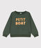 Printed fleece sweatshirt for girls/boys AVORIAZ green