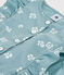 Children's sleeveless floral cotton jumpsuit PAUL blue/MARSHMALLOW white