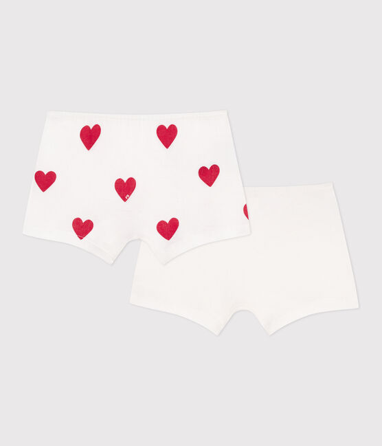 Children's heart-print cotton  shorties - 2-pack variante 1