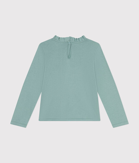 Girls long-sleeved ribbed T-shirt PAUL green