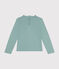 Girls long-sleeved ribbed T-shirt PAUL green