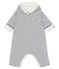 Babies' Long Jumpsuit in Padded Rib Knit MARSHMALLOW white/SMOKING CN blue
