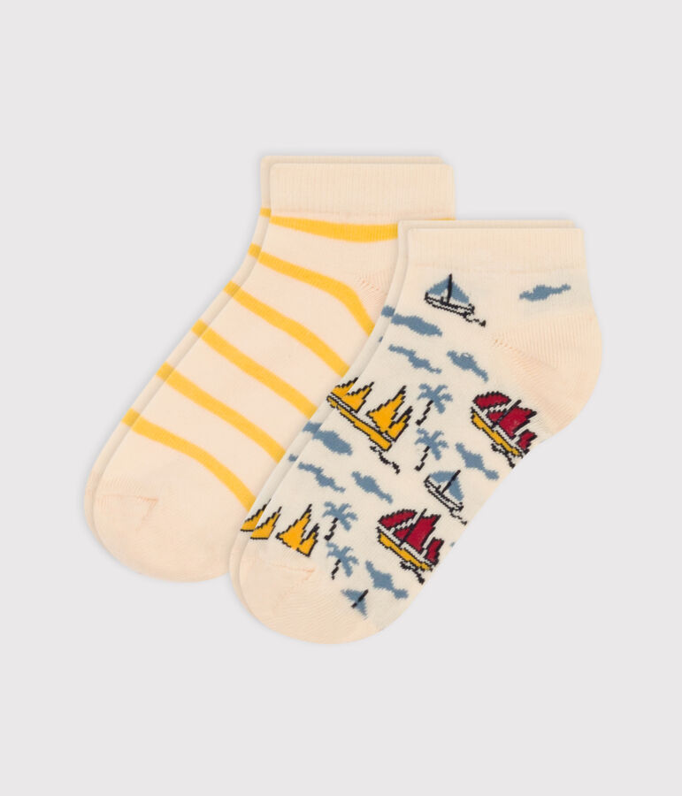 Children's Explorer Cotton Jersey Socks - Pack of 2 multicolor