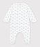 Babies' whale-print velour pyjama suit with a collar blue/blue