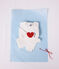 Jacquard heart-patterned knitted outfit for babies red/red