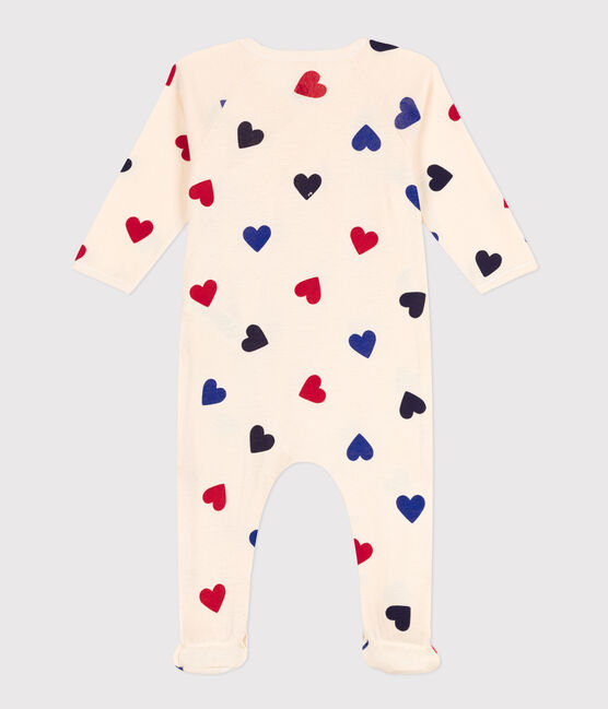 Babies' Heart Patterned Cotton Pyjamas AVALANCHE white/MULTICO