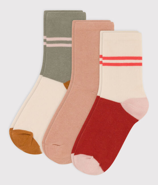 Children's Cotton Jersey Plain Socks - Pack of 3 variante 1