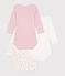 Pack of babies' long-sleeved heart-print cotton bodies variante 1