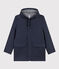 Iconic Recycled Fabric and Organic Cotton Raincoat SMOKING blue