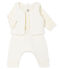 Baby Tube Knit Clothing - 3-piece set MARSHMALLOW white