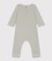 Babies' Pinstriped Cotton Jumpsuit MARECAGE /MARSHMALLOW