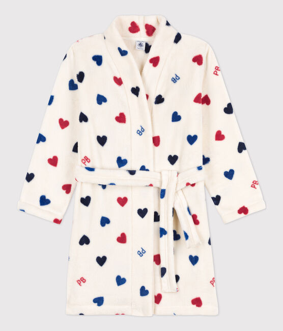 Children's Unisex Fleece Dressing Gown AVALANCHE white/MULTICO