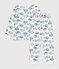 Children's pyjamas in Paris-print fleece white/multicolor