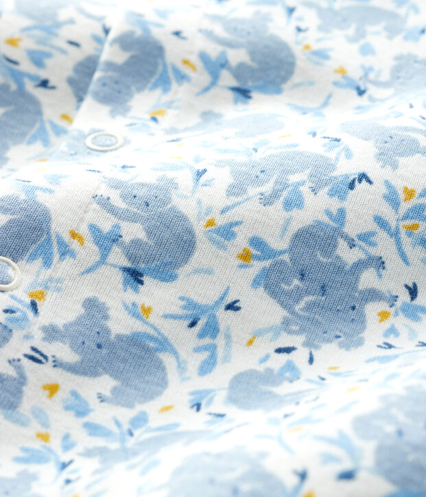 Baby Boys' Ribbed Koala Print Jumpsuit white/multicolor