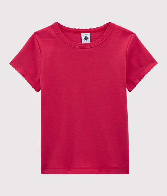 Children's Unisex Iconic Cotton T-Shirt CRANBERRY pink