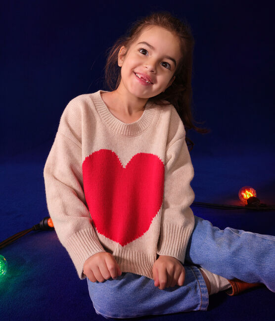 Girls' wool and cotton jumper AVALANCHE /CORRIDA