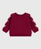 Babies' soft, warm, star-patterned cotton sweatshirt AMARANTE