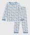 Children's whale-print velour pyjamas CO2 /ADRIATIC