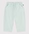 Babies' plain cotton/linen trousers blue