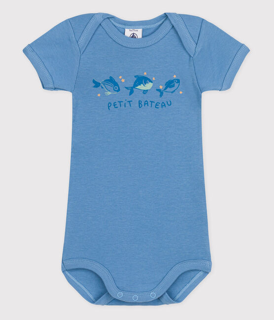 Baby Girls' Short-Sleeved Bodysuit ALASKA blue
