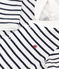 Babies' tube-knit pyjamas MARSHMALLOW white/SMOKING blue