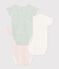 Babies' short-sleeved printed cotton wrapover bodysuits - 3-Pack variante 2