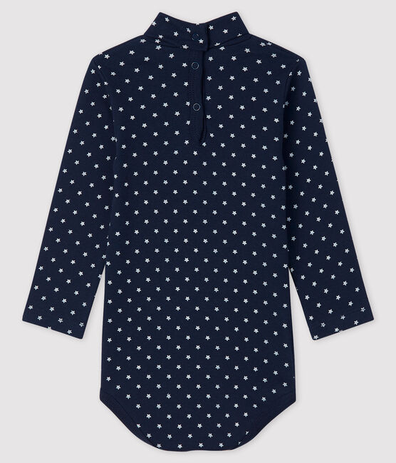 Baby boy's long-sleeved bodysuit SMOKING blue/MARSHMALLOW white