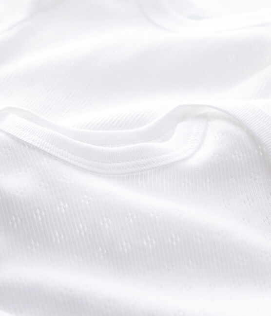 Babies' White Short-Sleeved Organic Cotton Bodysuits - 2-Pack variante 1