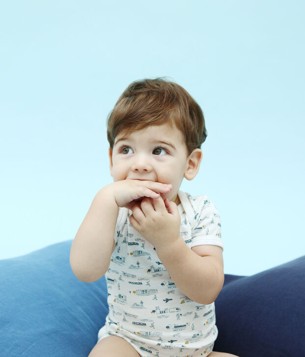 Baby Boys' Short-Sleeved Bodysuit - Set of 3 multicolor