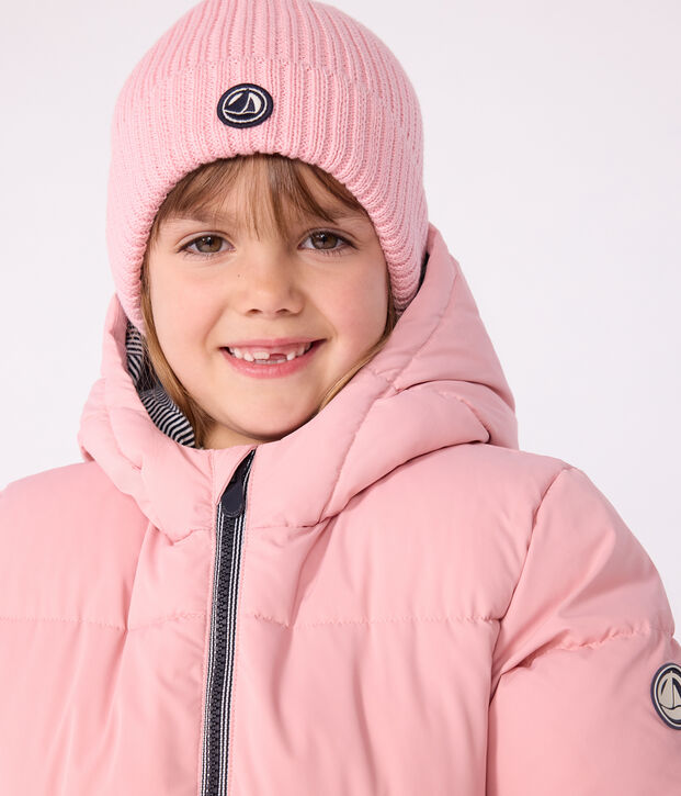 Children's plain puffer jacket pink