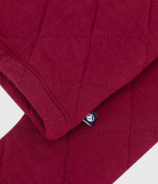 Children's plain cotton cardigan AMARANTE